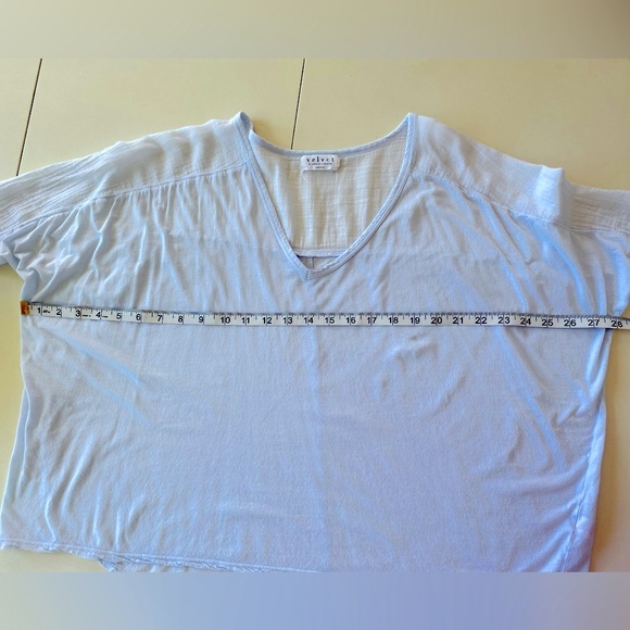 VELVET by GRAHAM & SPENCER Gauze and Cotton Dolman Short Sleeve T-Shirt Top - Picture 6 of 9